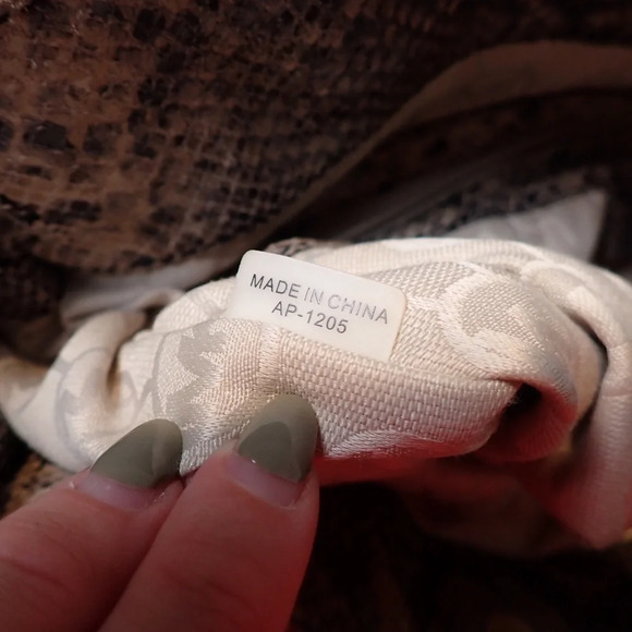 Michael Kors Ombré Hamilton Leather Snakeskin Embossed Satchel Shoulder Bag - Picture 10 of 15